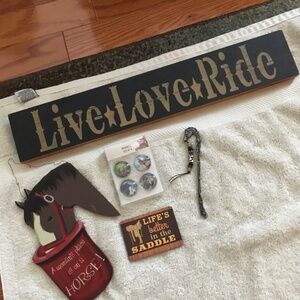 Horse-themed 6 pc. bundle of items see updated notes below